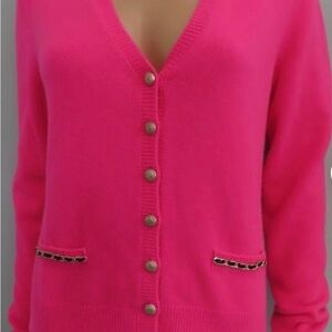 Generation Love Hot Pink Wool/Cashmere Cardigan